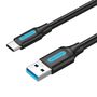 USB 3.0 A to USB-C Cable Vention COZBG 3A 1.5m Black PVC, Vention COZBG