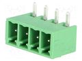 Pluggable terminal block; 3.81mm; ways: 4; angled 90°; socket PHOENIX CONTACT MC1.5/4-G-3.81