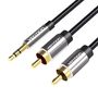 Cable Audio 3.5mm to 2x RCA Vention BCFBI 3m Black, Vention BCFBI