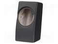 Car loudspeaker enclosure; MDF; black; leather,textil; 200mm BASSER OBGL.MERCEDES.01