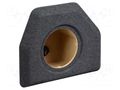 Car loudspeaker enclosure; MDF; grey melange; 250mm; VW; 15l BASSER OBGL.VW.03