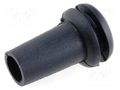 Strain relief; Ømount.hole: 9.5mm; Øhole: 6.4mm; PVC; black ESSENTRA ODZ-10