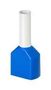TERMINAL, TWIN WIRE FERRULE, 14AWG, BLU 7TAI029780R0017
