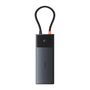 Adapter Hub 10in1 Baseus USB-C - 2xHDMI, 3xUSB-A, USB-C, RJ45, SD/TF, PD (black), Baseus B00061800123-00