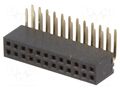 Connector: pin strips; socket; female; PIN: 24; angled 90°; 1.27mm CONNFLY DS1065-14-2X12S8BR