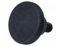 Knob; Ø: 20mm; Ext.thread: M5; 8mm; H: 11.5mm; steel; knurled ELESA+GANTER DIN464-M5-8