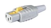 IEC CONN C13, 10A, 250VAC, SCREW, CABLE 3-122-076