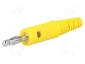 Connector: 4mm banana; plug; 10A; 33VAC; 70VDC; yellow; 0.5mm2 SCHÜTZINGER FK82S-GE