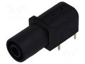 Connector: 4mm banana; socket; 24A; 33mm; black; gold-plated CLIFF FCR7350B