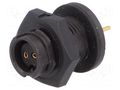 Connector: circular; socket; female; 7A; 250V; PIN: 2; EN2; THT; IP68 SWITCHCRAFT EN2P2F20P