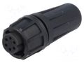 Connector: circular; plug; female; 3A; 125V; PIN: 6; EN2; soldering SWITCHCRAFT EN2C6F26DC