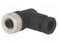 Connector: M12; plug; PIN: 5; female; E; 50V; angled 90°; IP67; 4A HIRSCHMANN ELWIKA5012PG9