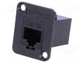 Coupler; EH; Cat: 5e; RJ45 socket,both sides; Holes pitch: 19x24mm SWITCHCRAFT EHRJ45P5E