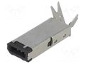 Connector: IEEE1394; plug; for cable; soldering; PIN: 6; straight CONNFLY IEEE1394-W