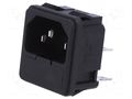 Connector: AC supply; socket; male; 10A; C14 (E); IEC 60320; 5x20mm ADAM TECH IEC-G-2