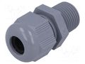 Cable gland; NPT3/8"; IP68; polyamide; dark grey; HELUTOP HT-NPT HELUKABEL HELU-92790