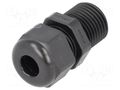Cable gland; with long thread; M16; 1.5; IP68; polyamide; black HELUKABEL HELU-91701