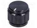 Knob; with pointer; aluminium; Øshaft: 6.35mm; Ø22x19mm; black SR PASSIVES GC6.4-22X19