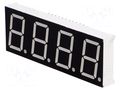 Display: LED; 7-segment; 20.32mm; 0.8"; No.char: 4; red; 11mcd WENRUN LFD080AUE-103A