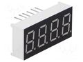 Display: LED; 7-segment; 9.14mm; 0.36"; No.char: 4; red; 6.8mcd WENRUN LFD036BUE-101B
