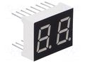 Display: LED; 7-segment; 10.16mm; 0.4"; No.char: 2; green; 4mcd WENRUN LDD040BAG-101