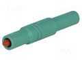 Connector: 4mm banana; plug; 24A; 1kVDC; green; insulated; 3mΩ HIRSCHMANN T&M LASSGGN