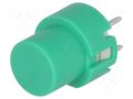 Switch: keypad; Pos: 2; SPST-NO; 0.01A/35VDC; green; none; THT; 1.3N HIGHLY ELECTRIC KS01-B-G