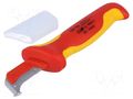 Knife; for electricians; semicircular; Tool length: 180mm; 1kVAC KNIPEX KNP.9855