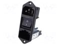 Connector: AC supply; socket; male; 10A; 250VAC; C14 (E); KD SCHURTER KD13.1101.151
