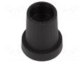 Knob; conical; thermoplastic; Øshaft: 6mm; Ø14x18mm; black; push-in CLIFF K85-14X18-BLK-M