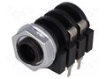 Connector: Jack 6,3mm; socket; female; mono,high; ways: 2; THT NINIGI JC-212