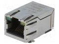 Connector: RJ45; socket; PIN: 8; shielded,with LED; gold-plated PULSE J3011G21DNL