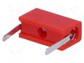 Connector: 2mm banana; socket; 6A; 10.25mm; red; PCB; insulated HIRSCHMANN T&M MPB1-R