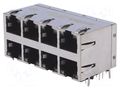 Connector: RJ45; socket; PIN: 8; Cat: 5e; shielded,with LED; 8p8c MOLEX MX-85727-1003