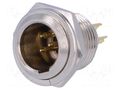 Connector: XLR mini; socket; male; PIN: 5; soldering; Ø11mm NINIGI MXLR-5W-C