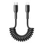 Fast Charging cable for car Joyroom Type-C to Lightning Easy-Travel Series 30W 1.5m, coiled (black), Joyroom SA38-CL3 1.5 Bl