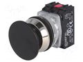 Switch: push-button; 30mm; Stabl.pos: 1; NC + NO; black; IP55; NEF30 PROMET NEF30-DSXY