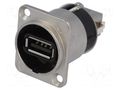Adapter; USB A socket-front,USB B socket-back; USB 2.0; 19x24mm NEUTRIK NTR-NAUSBW
