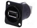 Adapter; USB A socket-front,USB B socket-back; USB 2.0; 19x24mm NEUTRIK NTR-NAUSBWB