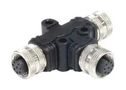 SENSOR SPLITTER, 12P M12 RCPT-2XM12 RCPT PXPPVC12TSFF12AFBBFB