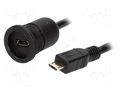 Cable; USB 2.0; USB B micro socket,USB B micro plug; 0.5m; IP65 ENCITECH 1310-1013-01