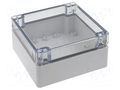 Enclosure: multipurpose; X: 120mm; Y: 122mm; Z: 65mm; EURONORD; grey FIBOX PCT121207