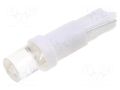 LED lamp; cool white; T5; Urated: 12VDC; 3lm; No.of diodes: 1; 0.24W OPTOSUPPLY OST05WG01GD-W5T5