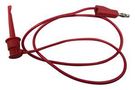 4MM BANANA PLUG-HOOK CLIP, RED, 600MM MP770811