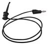 4MM BANANA PLUG-HOOK CLIP, BLACK, 900MM MP770812