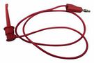 4MM BANANA PLUG-HOOK CLIP, RED, 900MM MP770813