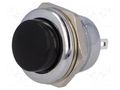 Switch: push-button; Pos: 2; SPST-NO; 3A/250VAC; OFF-(ON); metal SCI PS507MA-B