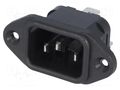 Connector: AC supply; socket; male; 10A; 250VAC; C14 (E); IEC 60320 BULGIN PX0580/63