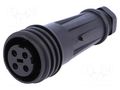 Connector: circular; plug; female; PIN: 4; 32A; 600V; Buccaneer 900 BULGIN PX0921/04/S