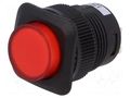 Switch: push-button; Pos: 2; SPST-NO; 1.5A/250VAC; OFF-ON; red SCI R13508BL05BRL1
